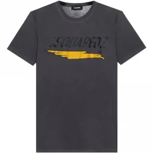 DSquared2 Men's Graphic Print 64 T-Shirt Grey - L GREY