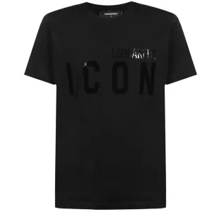 Dsquared2 Men's ICON Logo Print T-Shirt Black - L BLACK