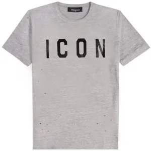 DSquared2 Men's ICON Logo T-Shirt Grey - GREY XL