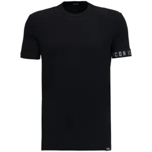 Dsquared2 Men's ICON Underwear Logo Trim T-Shirt Black - M BLACK
