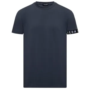 Dsquared2 Men's ICON Underwear Logo Trim T-Shirt Navy - S NAVY