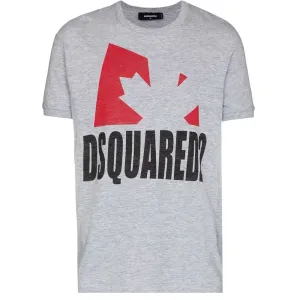 Dsquared2 Men's Leaf Print Short Sleeve T-Shirt Grey - S GREY