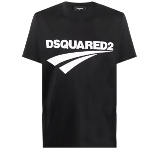 Dsquared2 Men's Logo Print Cotton T-Shirt Black - XL BLACK
