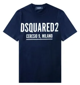 Dsquared2 Men's Logo Print Short Sleeve T-Shirt Navy - L NAVY