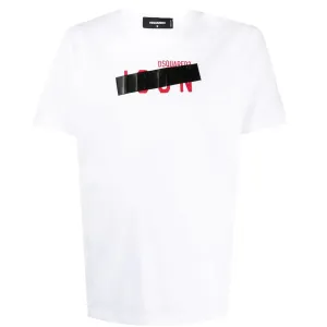 Dsquared2 Men's Tape Detail ICON T-Shirt White - XXL WHITE