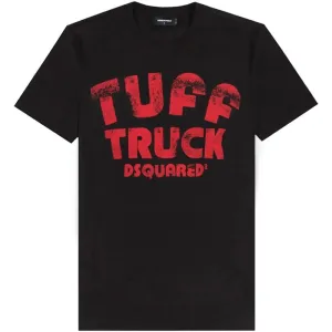 DSquared2 Men's Tuff Track Print T-Shirt Black - BLACK S
