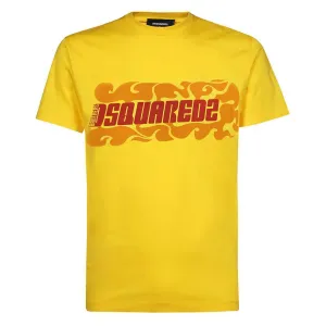 Dsquared2 Men's Waves Logo T-Shirt Yellow - XL YELLOW