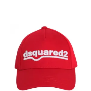 Dsquared2 Boys Logo Embroidered Cap Red - 56 cm RED