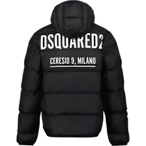Dsquared2 Boys Hooded Logo Jacket Black - 10Y BLACK