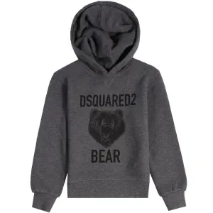 Dsquared2 Boys Bear Print Hoodie Dark Grey - GREY 8Y