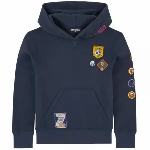 Dsquared2 Boys Boyscout Hoodie Navy - NAVY 8Y