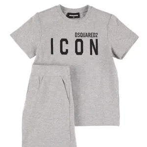 Dsquared2 Baby Boys T-shirt And Shorts Set Grey - 3M GREY