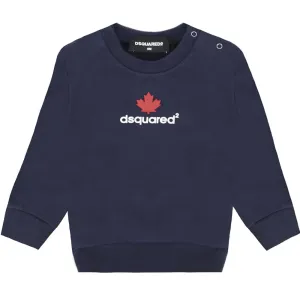 Dsquared2 Baby Boys Logo Print Cotton Sweatshirt Navy - 18M NAVY