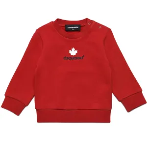 Dsquared2 Baby Boys Logo Print Cotton Sweatshirt Red - 12M RED