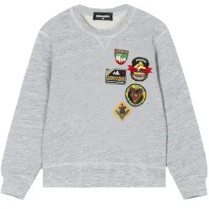 Dsquared2 Boys Badge Sweatshirt Grey - GREY 10Y