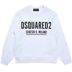 Dsquared2 Boys Ceresio Milano Logo Print Sweater White - 10Y WHITE
