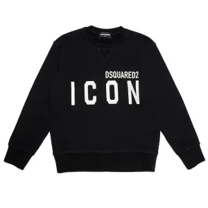 Dsquared2 Boys Icon Logo Print Sweater Black - 10Y BLACK
