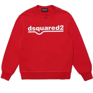 Dsquared2 Boys Logo Print Sweatshirt Red - 12Y RED