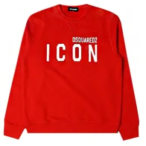Dsquared2 Boys Red logo print cotton sweatshirt - 12Y RED