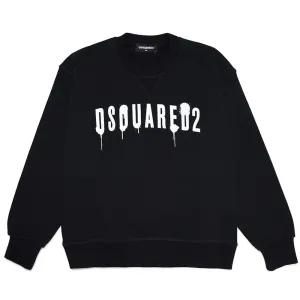 Dsquared2 Boys Splatter Logo Sweater Black - 10Y BLACK