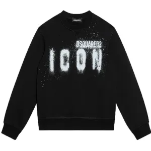 Dsquared2 Boys Spray Icon Sweater Black - 12Y BLACK