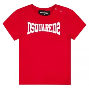 Dsquared2 Baby Boys Cotton Logo T-Shirt Red - RED 36M