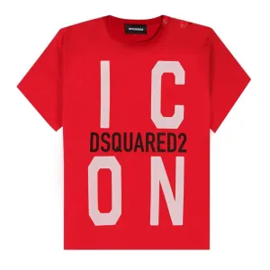 Dsquared2 Baby Boys ICON T-Shirt Red - RED 12M