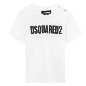 Dsquared2 Baby Boys Logo Print Cotton T-Shirt White - 12M WHITE