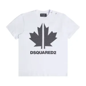 Dsquared2 Baby Boys T-shirt Leaf Logo White - WHITE 12M