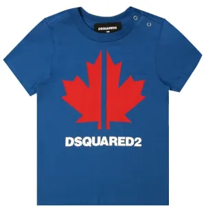 Dsquared2 Baby Boys T-Shirt Logo Leaf Blue - BLUE 6M