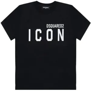 Dsquared2 - Boys Black logo-print cotton T-shirt - 14Y BLACK