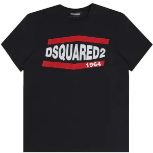 Dsquared2 Boys Cotton T-Shirt Black - BLACK 10Y