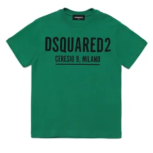 Dsquared2 Boys Cotton T-shirt Green - 10Y GREEN