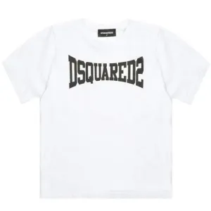 Dsquared2 Boys Cotton T-Shirt White - WHITE 4Y