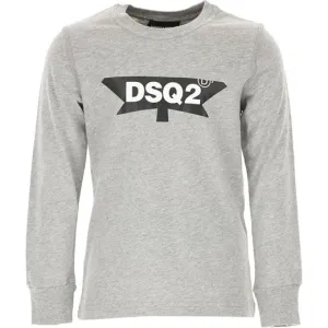Dsquared2 Boys DSQ2 Logo T-shirt Grey - 10Y GREY