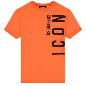 Dsquared2 Boys Icon Logo T-shirt Orange - 10Y ORANGE