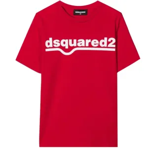 Dsquared2 Boys Logo Crew Neck T-Shirt Red - 16Y RED