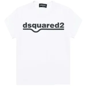 Dsquared2 Boys Logo Crew Neck T-Shirt White - 10Y WHITE
