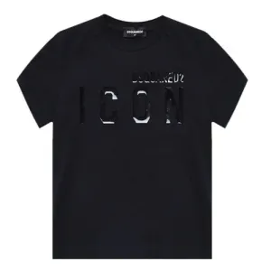 Dsquared2 Boys Logo-Print Short-Sleeved T-Shirt Black - 12Y BLACK