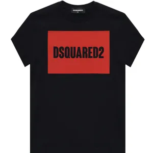 Dsquared2 Boys Logo Print T-Shirt Black - 10Y BLACK