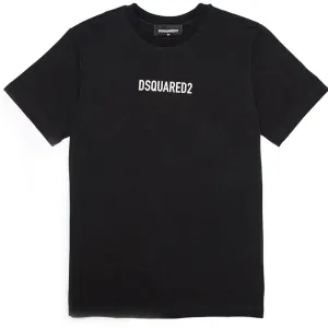 Dsquared2 Boys Logo Print T-shirt Black - 10Y BLACK #1673993