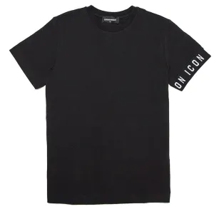 Dsquared2 Boys Logo Print T-shirt Black - 16Y BLACK #1674003