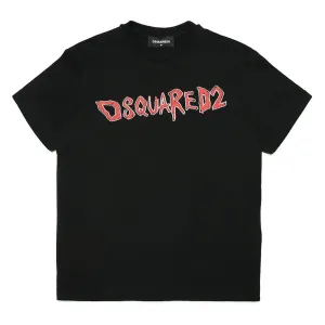Dsquared2 Boys Logo Print T-shirt Black - 4Y BLACK #1674008