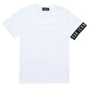 Dsquared2 Boys Logo Print T-shirt White - 14Y WHITE #1674020