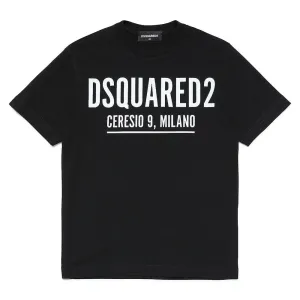 Dsquared2 Boys Logo T-shirt Black - 10Y BLACK #481587
