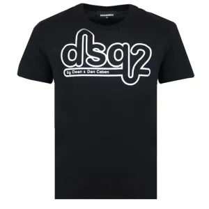 Dsquared2 Boys Logo T-shirt Black - 4Y BLACK #481578