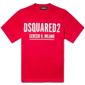 Dsquared2 Kids Cotton T-shirt Red - 10Y RED