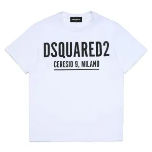 Dsquared2 Boys Cotton T-shirt White - 10Y WHITE