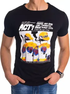 Black men's T-shirt RX4496 with print