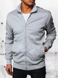 Dstreet Men's Light Grey Zippered Sweatshirt